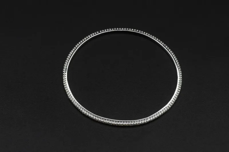 18ct White Gold Diamond Bangle 1.50ct