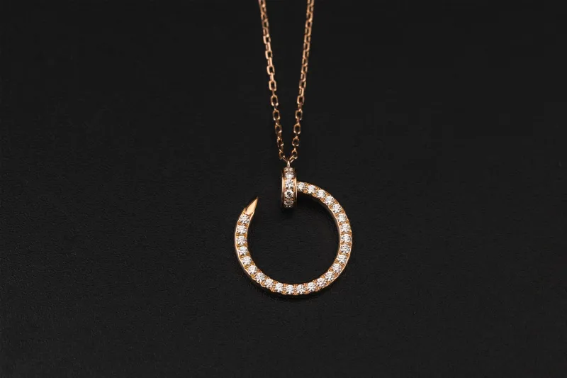 Cartier Rose Gold and Diamond Juste un Clou Necklace