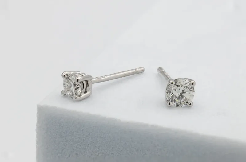 18ct White Gold Diamond Stud Earrings  0.50ct