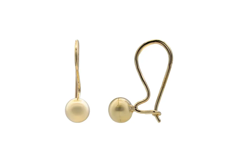 9ct Yellow Gold Earrings Lightweight Gold Ball Drops 1.3g