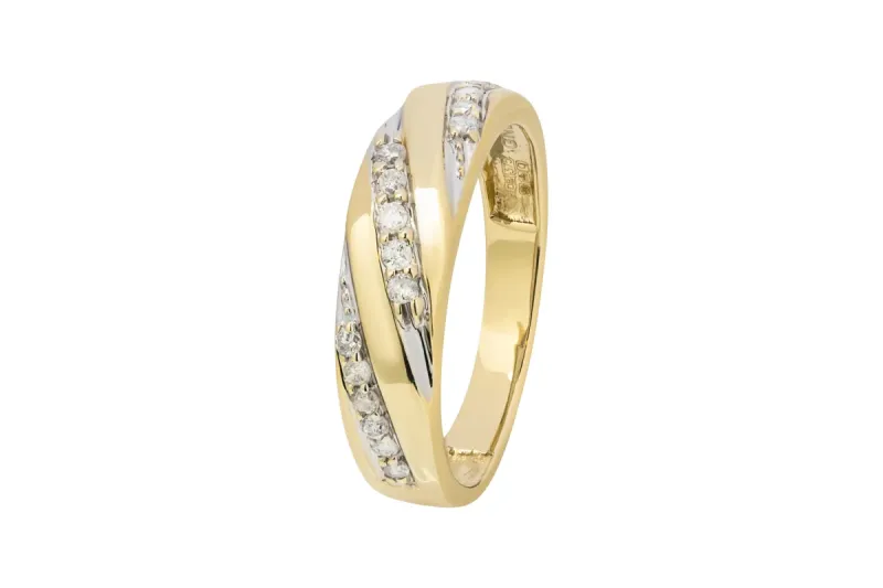 9ct Yellow Gold Ladies Diamond Ring 0.34ct