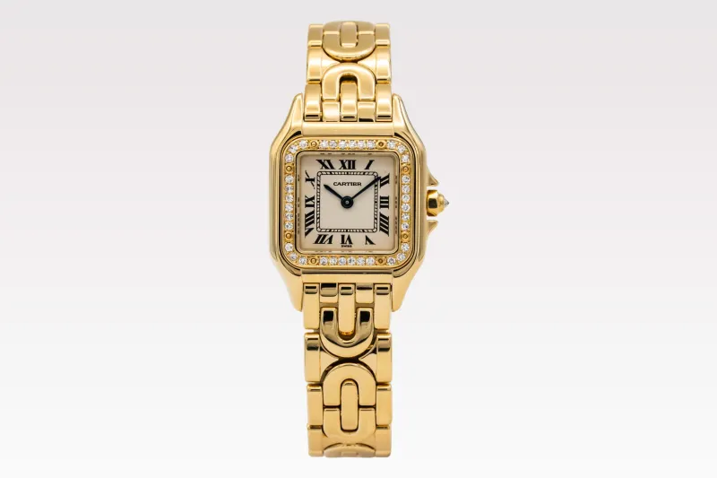 Cartier Panthere Art Deco 22mm 18ct Yellow Gold WF3070N3 Circa 1990s