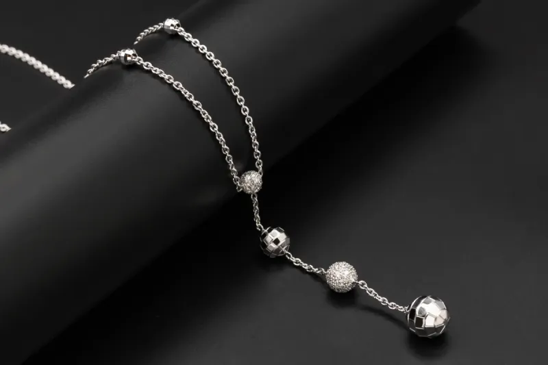 Piaget 18ct White Gold Limelight Disco Ball Diamond Necklace 20.3g