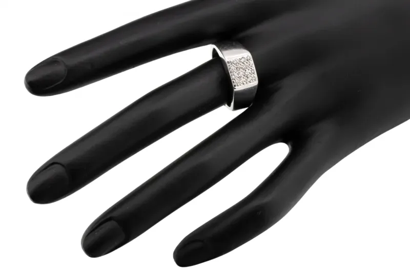 9ct White Gold Diamond Mens Ring 0.35ct