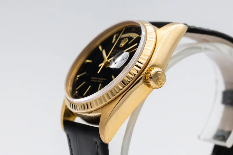 Rolex Day-Date 36mm Black Leather 18038 1978