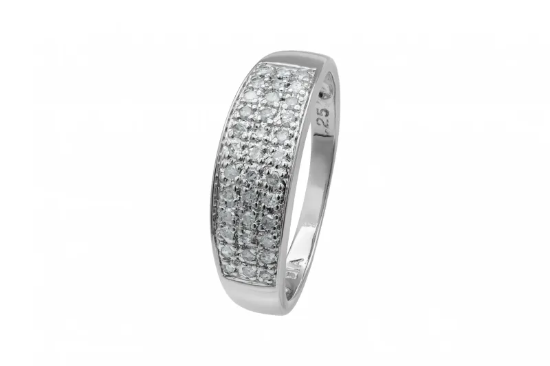 9ct White Gold Diamond Ring 0.26ct 2.5g