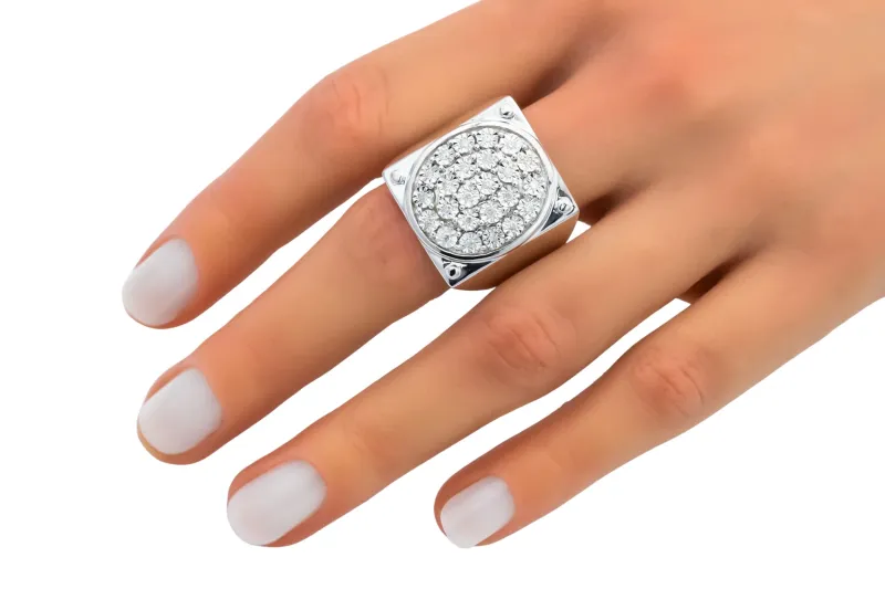 9ct White Gold Diamond Mens  Ring 0.25ct