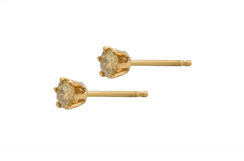 9ct Yellow Gold Diamond Stud Earrings 0.50ct