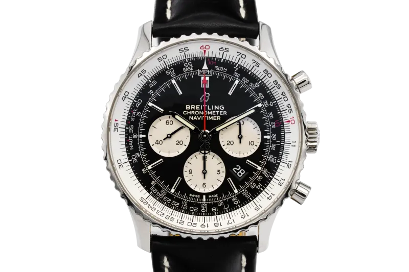 Breitling Navitimer B01 Chronograph 46mm Black Leather AB0127 2021