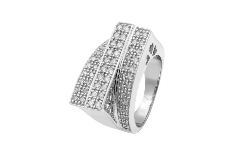 14ct White Gold Diamond Ring 1ct 12.4g