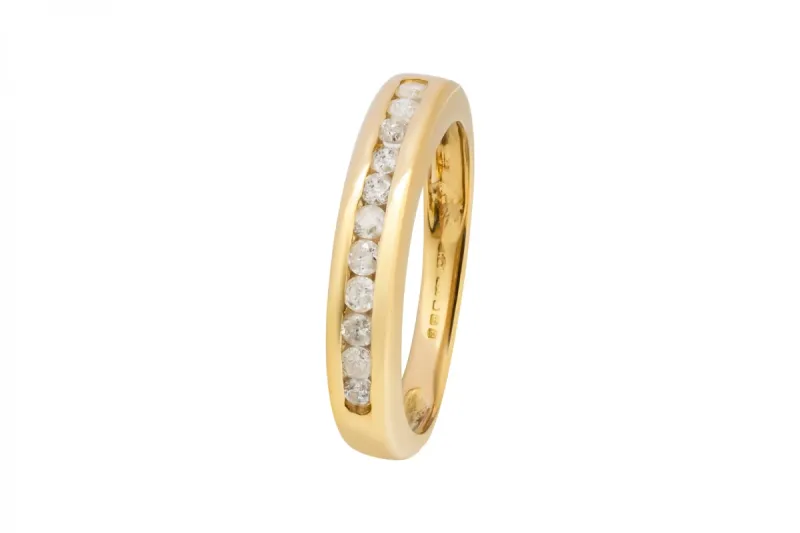 18ct Yellow Gold Ladies Wedding Band 0.30ct