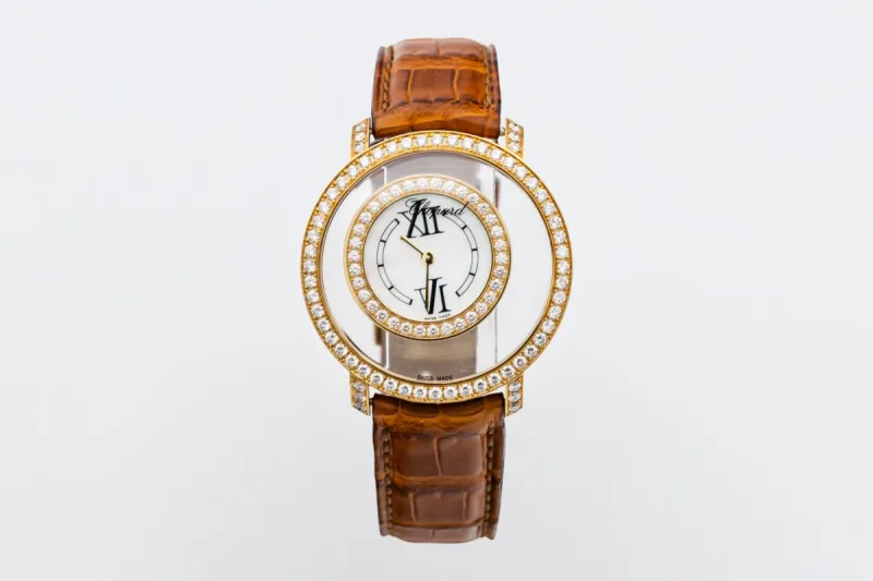 Chopard Happy Diamond 37mm Brown Leather 20/7229-20 Circa 2010