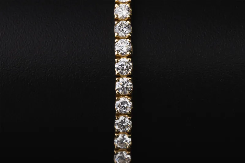 Sterling Silver Lab Grown Brilliant Cut Diamond Tennis Bracelet 5.00ct