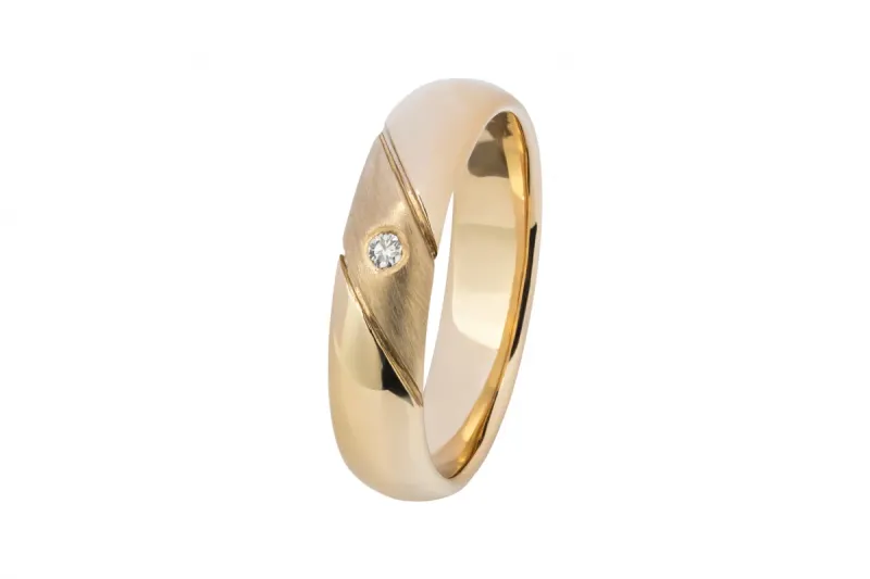9ct Yellow Gold Diamond Wedding Band 0.5ct