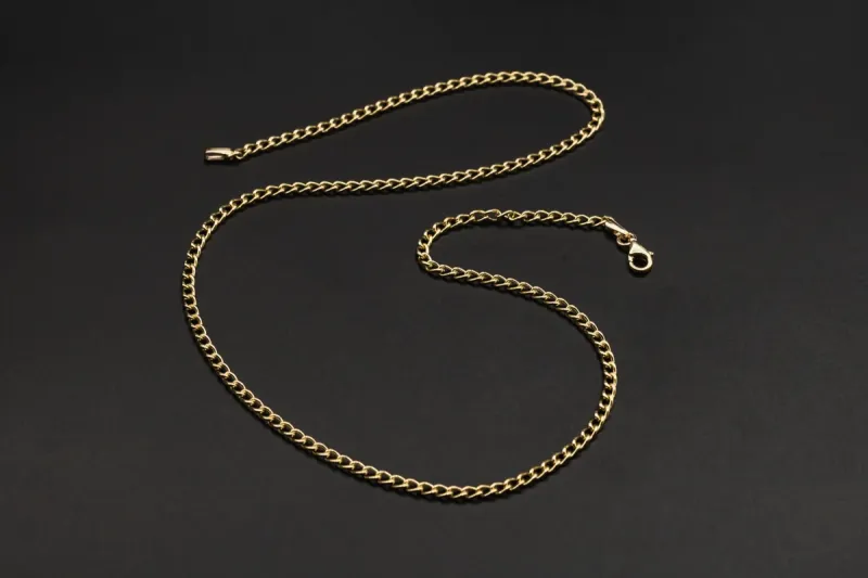 9ct Yellow Gold Curb Chain 18" 8.7g