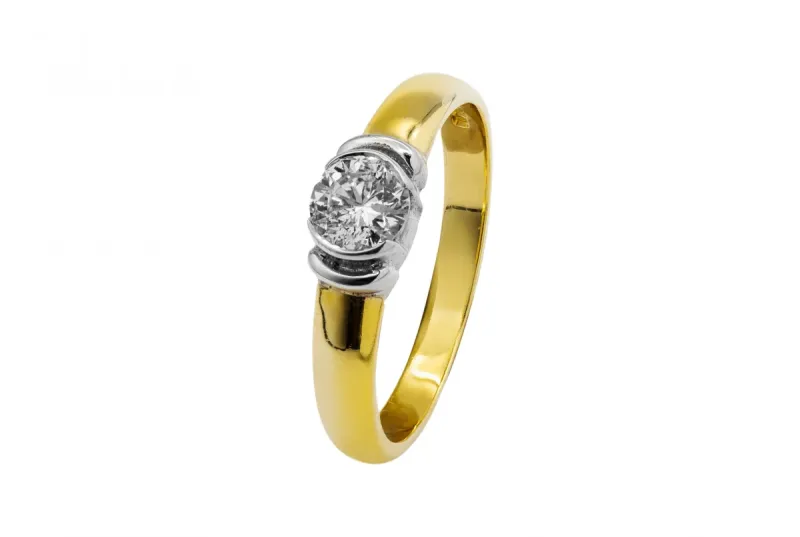 18ct Yellow Gold Single Stone Diamond Ring 0.43cts