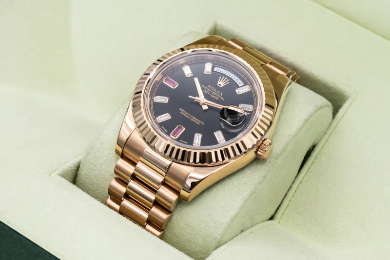 Rolex Day-Date II 41mm 18ct Rose Gold Presidential 218235 2013