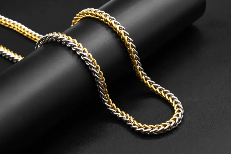 9ct White and Yellow Gold Franco Chain 46.8g
