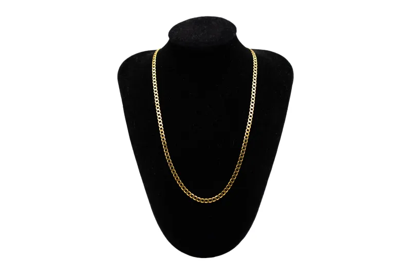 9ct Yellow Gold Flat Curb Chain 18" 3.3mm 5.5g
