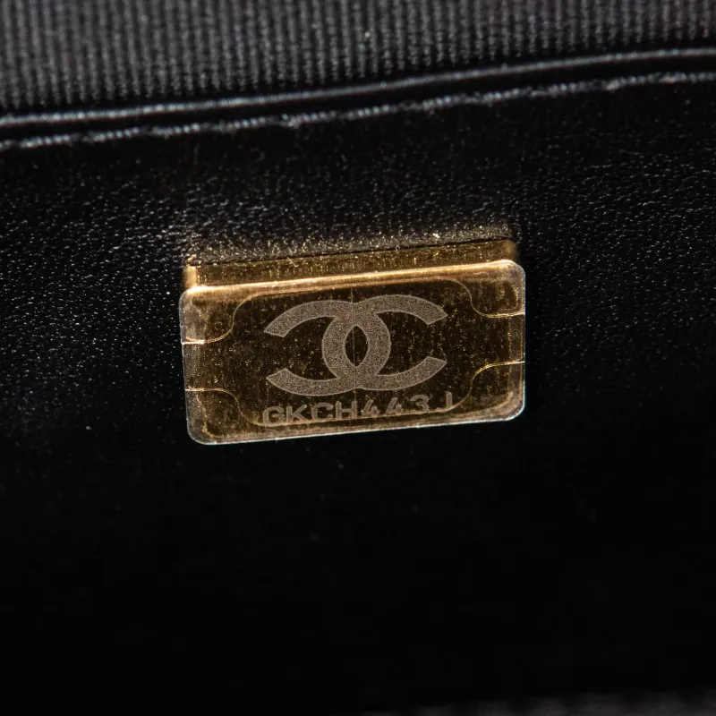Chanel Black Leather Limited Edition Star Handbag