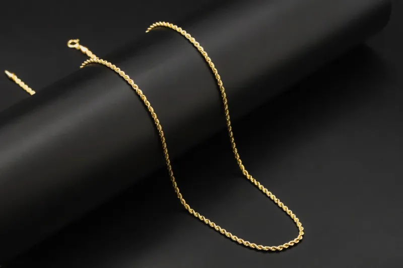 9ct Yellow Gold Rope Chain 18" 1.8g