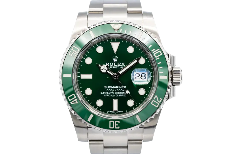 Rolex Submariner 40mm 'Hulk' Stainless Steel Oyster 116610LV 2019