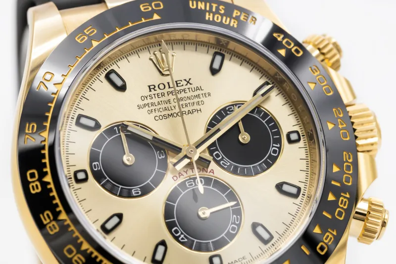 Rolex Daytona 40mm Pikachu 18ct Yellow Gold Black Oysterflex 116518LN 2017