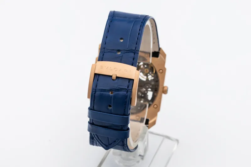 Bvlgari Octo Finissimo Skeleton 40mm Blue Leather 102946 2023