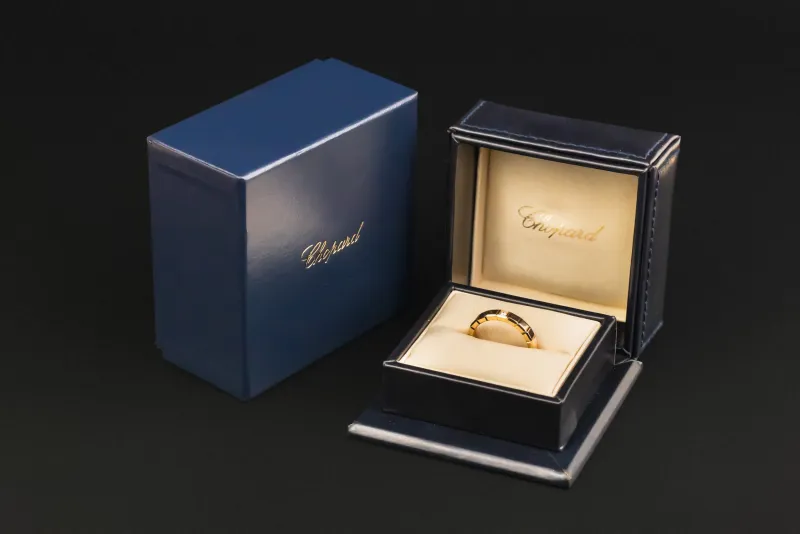 Chopard Ice Cube Ring 18ct Yellow Gold & Diamond 0.03ct Size R