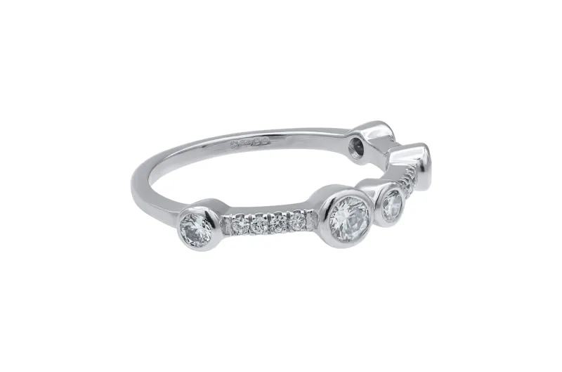 18ct White Gold Bubble Diamond Ring 0.50ct