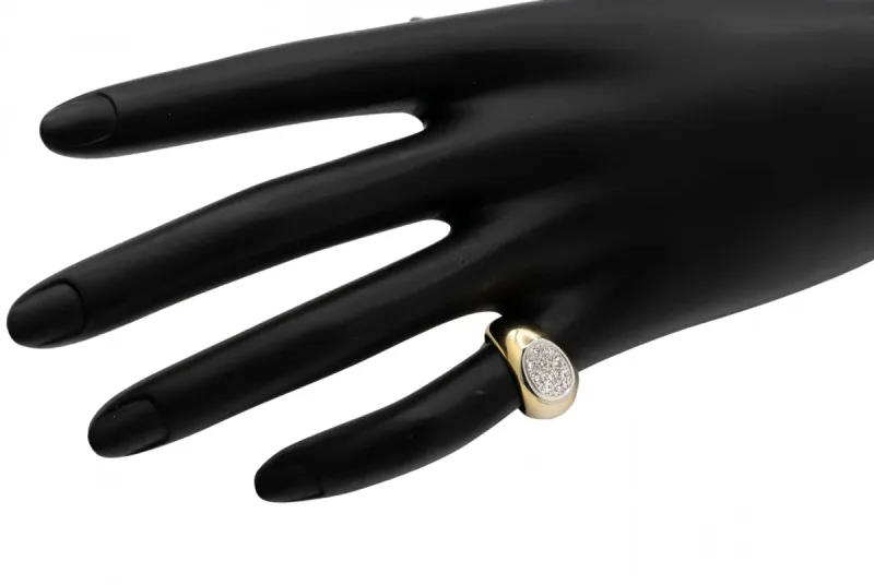 18ct Yellow Gold Oval Diamond Ring 0.30ct