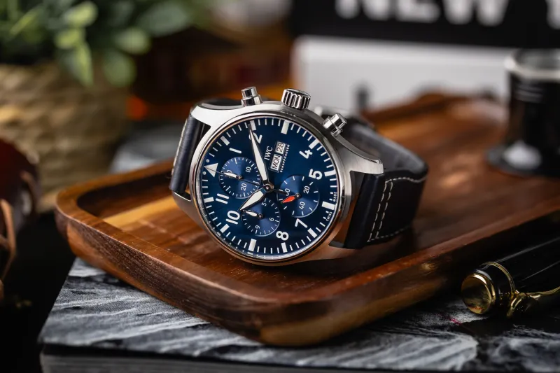 IWC Pilot's Chronograph 43mm Black Leather IW378003 2023