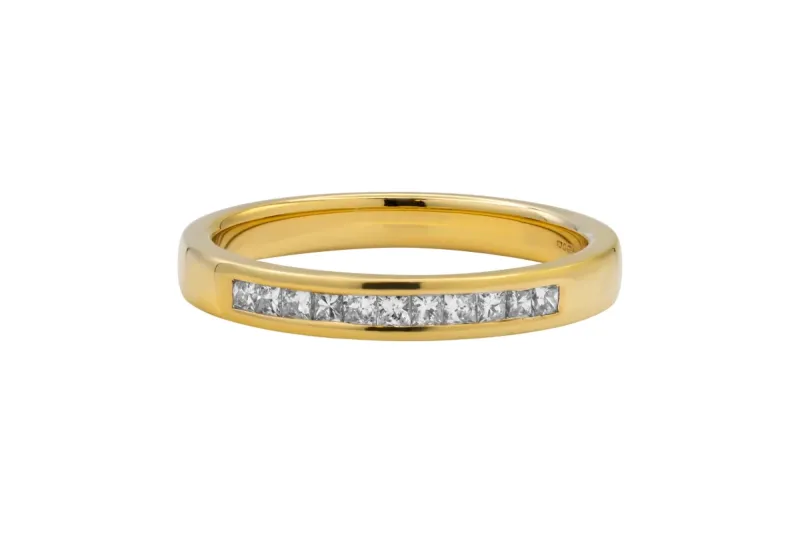 18ct Yellow Gold Princess Cut Diamond Ring 0.22ct