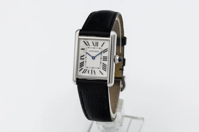 Cartier Tank Must SolarBeat 33.7x25.5mm Black Leather WSTA0090 Circa 2023