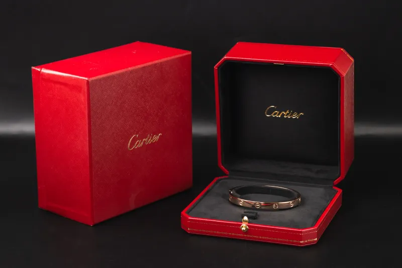 Cartier LOVE Classic 18ct Rose Gold Bracelet Size 18 Original Box