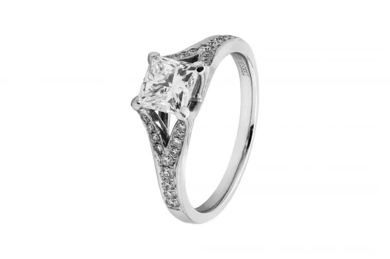 18ct White Gold Diamond Engagement Ring 1.12ct I VVS2 EGL Certified
