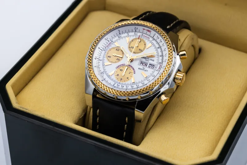Breitiling Bentley GMT Chrono Automatic 44mm Black Leather D13362 2005