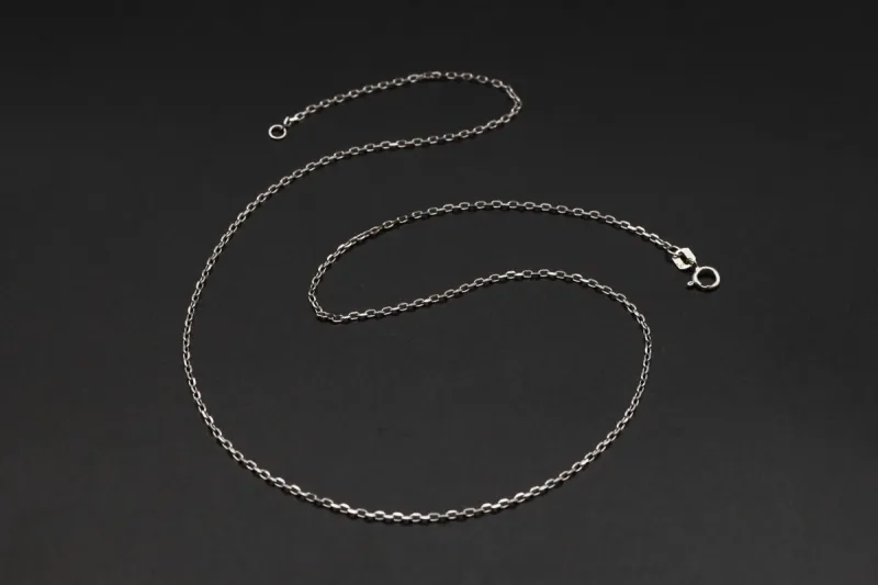 9ct White Gold Anchor Link Chain 16" 2.6g