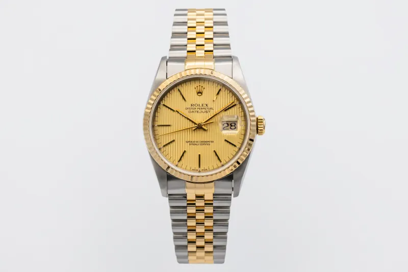 Rolex DateJust 36mm Steel & 18ct Yellow Gold Jubilee 16233 1993