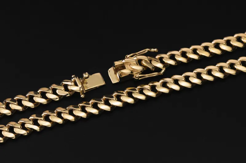 9ct Yellow Gold Cuban Link Chain 125.6g 26"