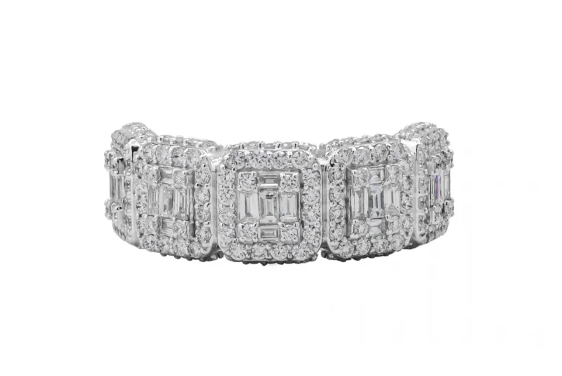 9ct White Gold Diamond Half Eternity Ring 1.25ct