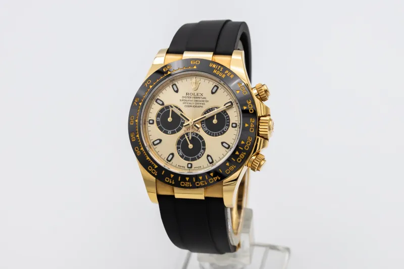 Rolex Daytona 40mm 'Pikachu' 18ct Yellow Gold Black Oysterflex 116518LN 2017