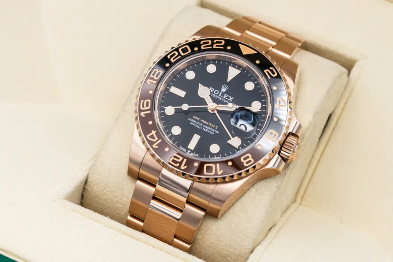 Rolex GMT Master II 40mm 'Rootbeer' 18ct Rose Gold Oyster 126715CHNR 2021