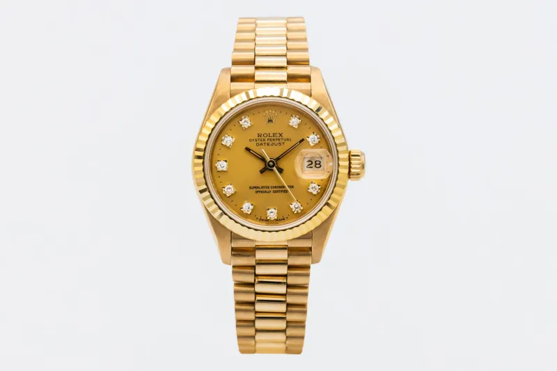 Rolex Lady DateJust 26mm 18ct Yellow Gold Presidential 69178 1992