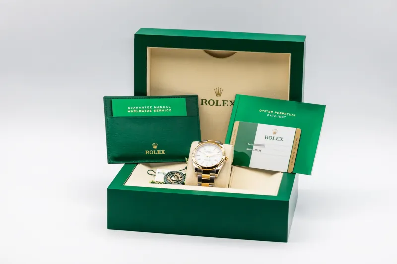 Rolex DateJust 41mm Steel & 18ct Yellow Gold White Oyster 126333 2017