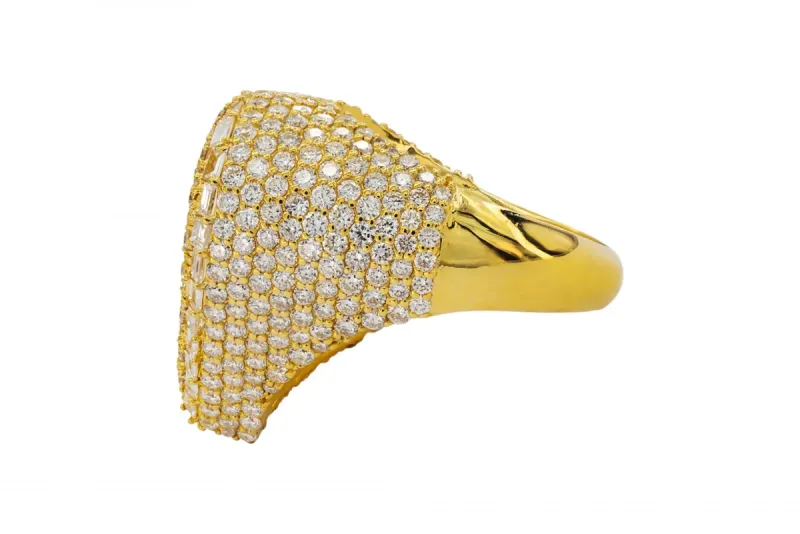 18ct Yellow gold Diamond Heart Ring 4.19ct VS