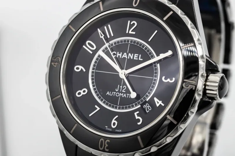 Chanel J12 38mm Black Ceramic Bracelet H0685 Circa 2006