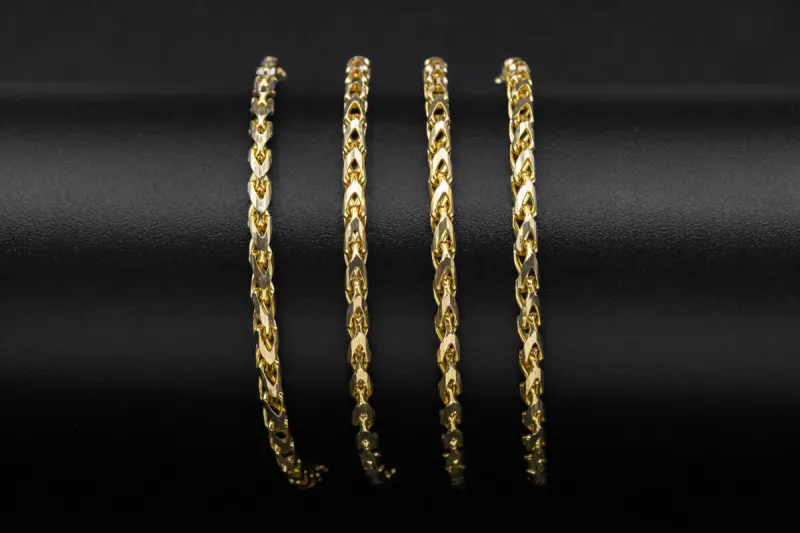 9ct Yellow Gold Rounded Franco Chain 25.5g