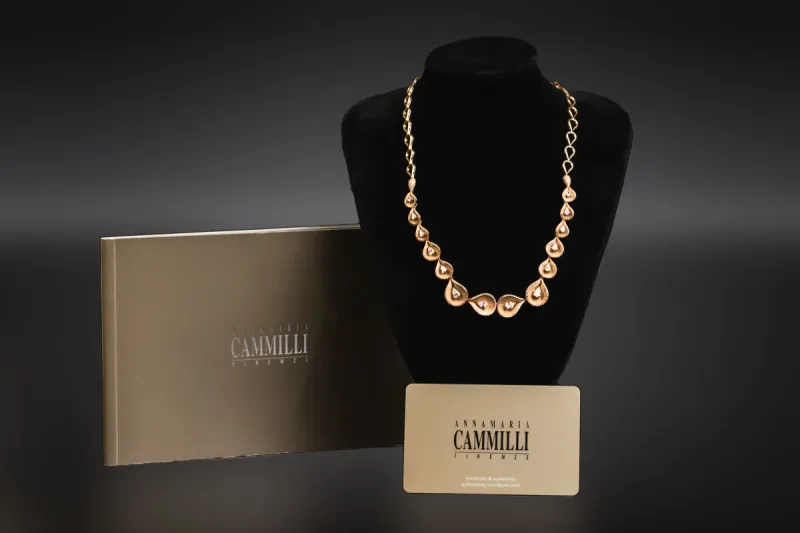 Annamaria Cammilli Collier Premiere 18ct Rose Gold Necklace 3.01ct