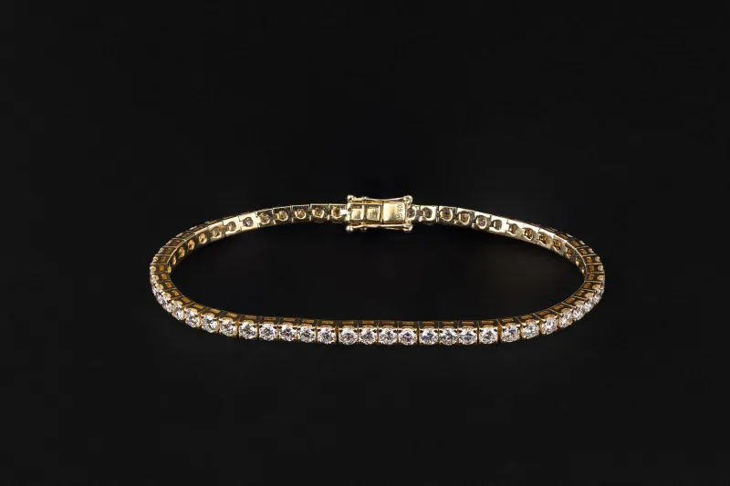 Sterling Silver Lab Grown Brilliant Cut Diamond Tennis Bracelet 5.00ct